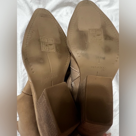 Dolce Vita Volli Suede Pointed Toe Bootie Boot Tan Western Womens Size 6 - Picture 7 of 7